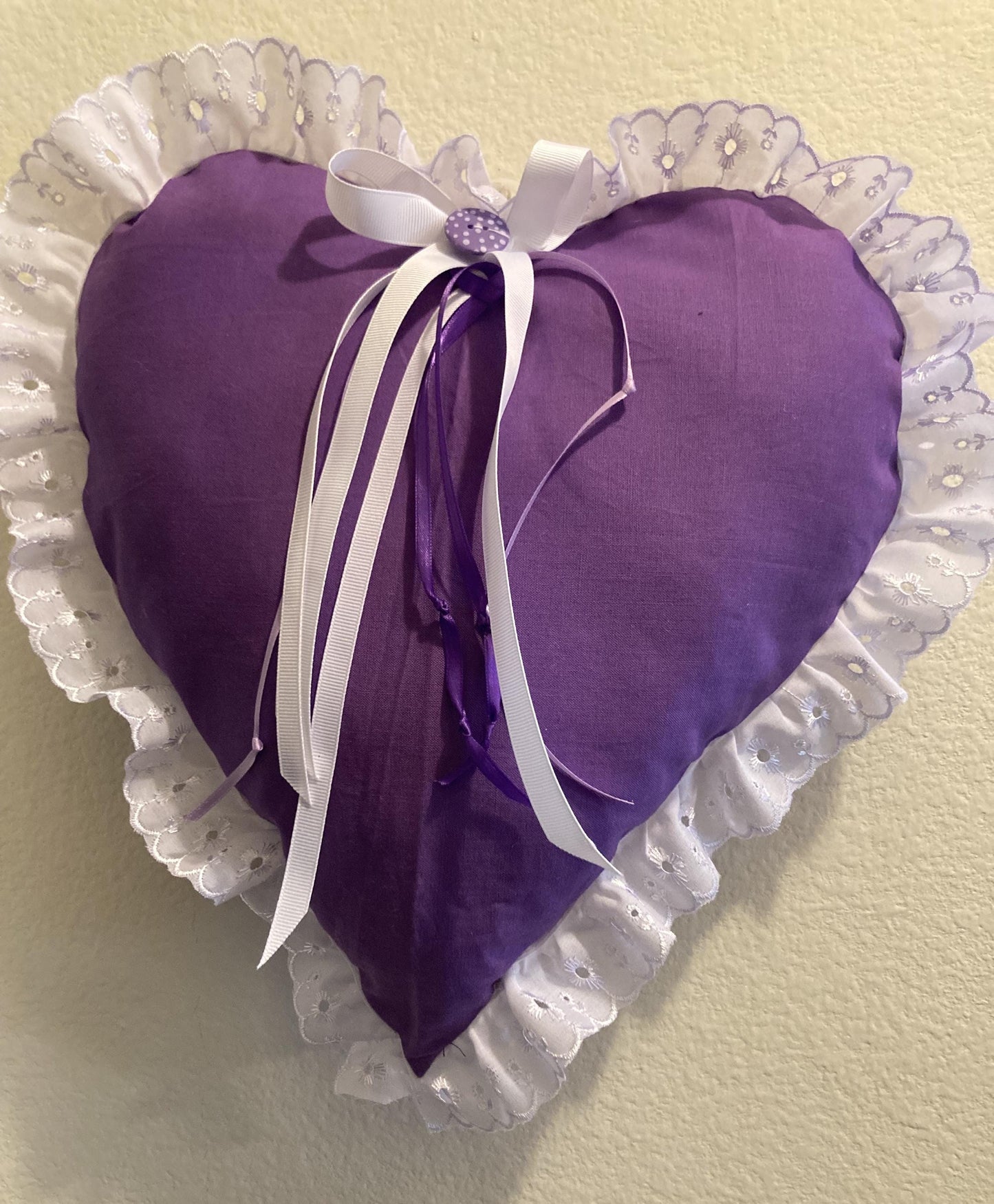 Heart pillows pink or purple