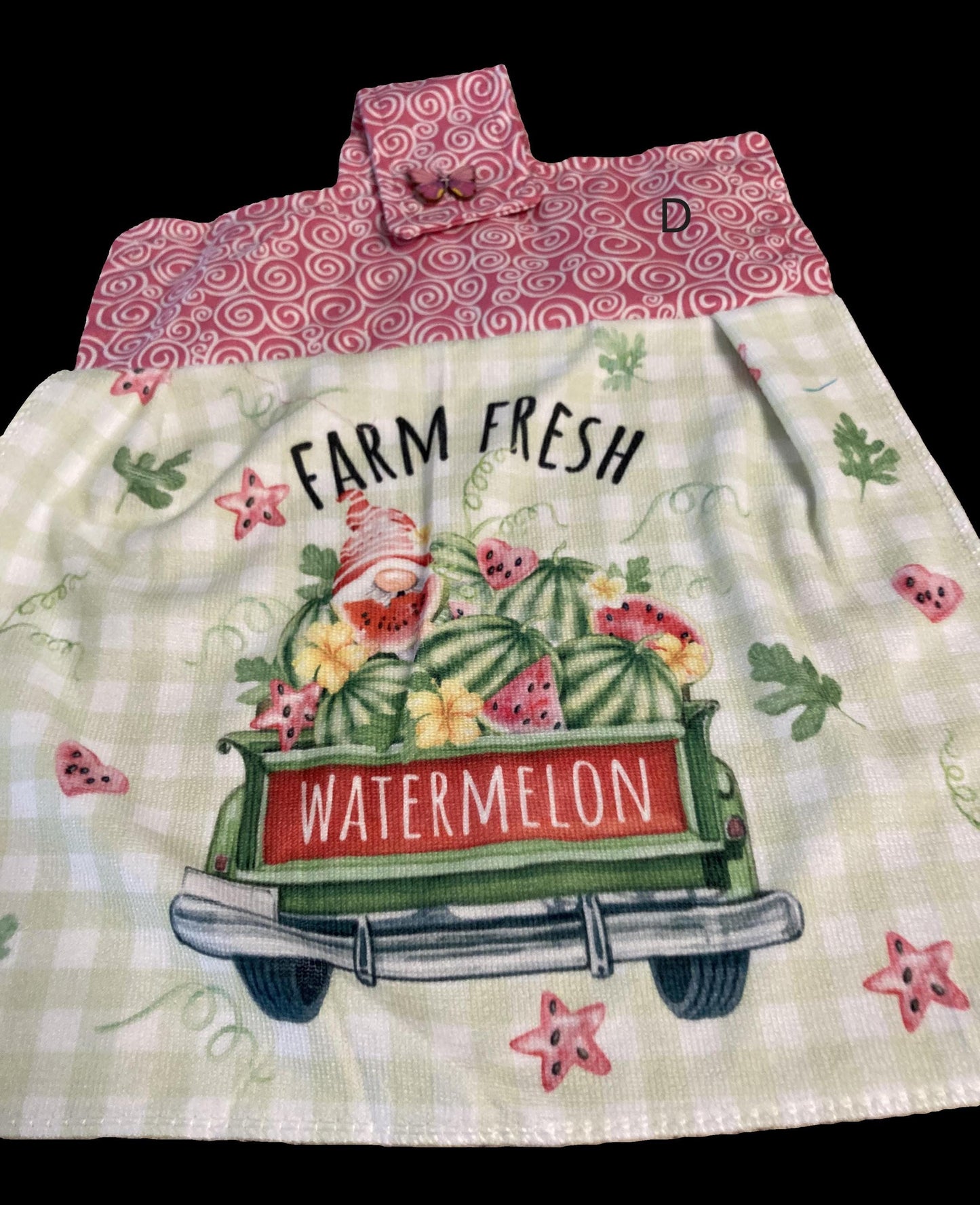 WATERMELONS and Gnomes enjoying summer on towels.