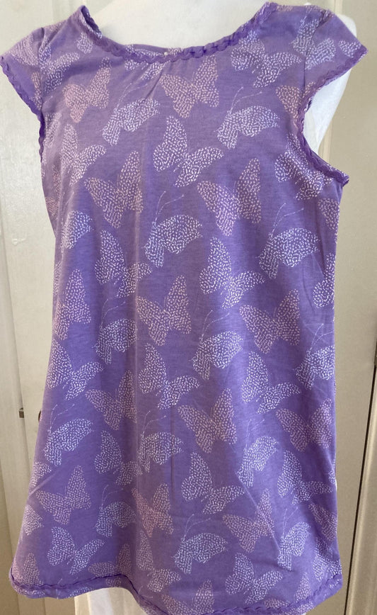 Girls soft knit dress for summertime fun in two fabric and size choices