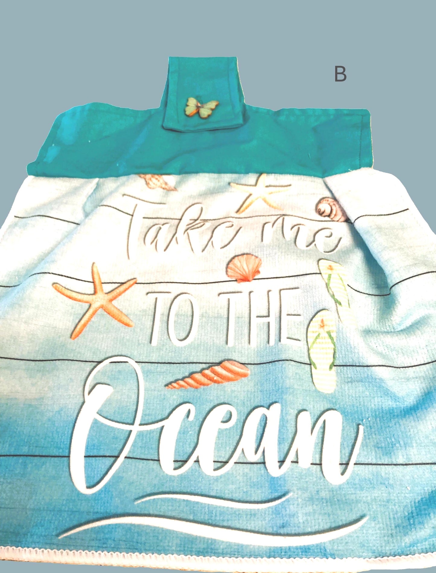 HELLO SUMMER! at the beach or ocean hanging towels